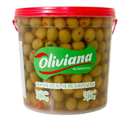 Azeitona Verde Oliviana Recheada 2Kg - 1 Unidade